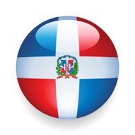 World Flag Button Dominican Republic
