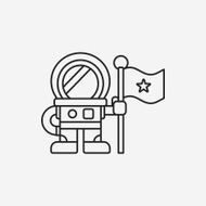 Space Astronaut line icon