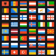 Flags of Europe complete set N2