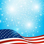 Independence Day card with American flag