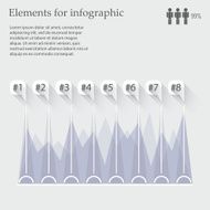 Elements for infographic Interactive chart with figures