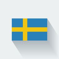 Flat flag of Sweden