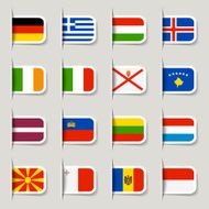 Label - European Flags