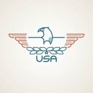 Made in the USA Symbol with American flag and eagle