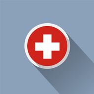 Switzerland Flag Button Icon