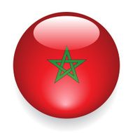 World Flag Button Morocco