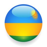 World Flag Button Rwanda