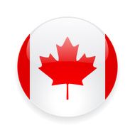 Round icon with flag of Canada