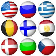 national flag ball set N2