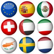 national flag ball set N3