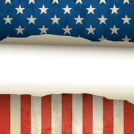 Torn USA flag