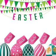 Easter sale eggs background EPS 10 vector