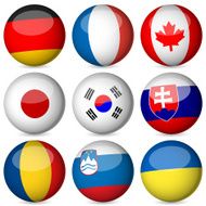 national flag ball set N4