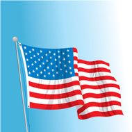 US Flag on Pole