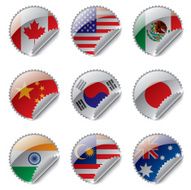 World flag labels