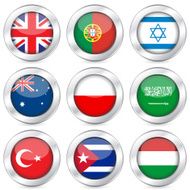 national flag button set