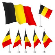 Belgium vector flags