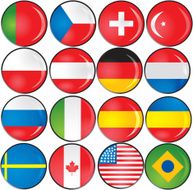 National Flag Buttons N8
