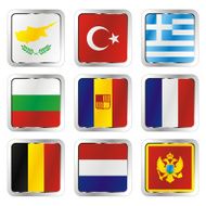 isolated european flags N2