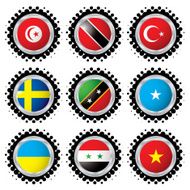 halftone flag button 4