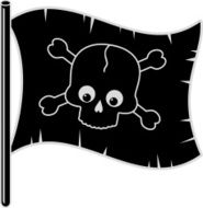 Black pirate flag