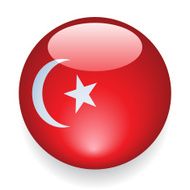 World Flag Button Turkey