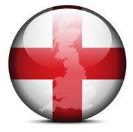 Map on flag button of England
