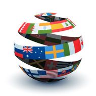 World Flags Sphere Striped