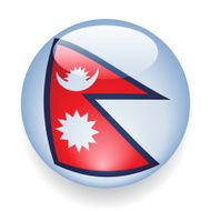 World Flag Button Nepal