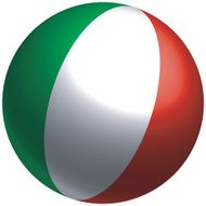 Italian Flag in the round (vector)