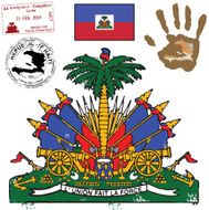 Haitian Flag Coat of Arms and graphic set