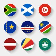 Flags of the world round buttons N12