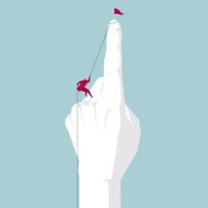 Businessman climbing Hand Gesture NO 1
