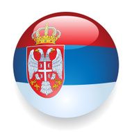 World Flag Button Serbia