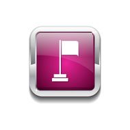 Flag Sign Pink Vector Icon Button