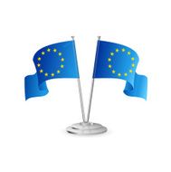 European union vector table flag isolated