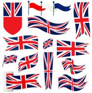 Waving British flags
