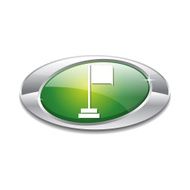 Flag Sign Green Vector Icon Button