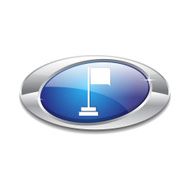 Flag Sign Blue Vector Icon Button