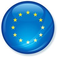 European Union Flag Super Glossy Button