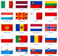 Sticker flags Europe N3
