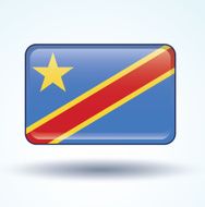 Flag of Democratic Republic the Congo vector illustration