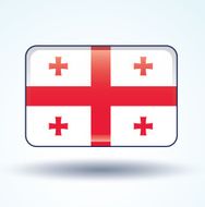 Flag of Georgia vector illustration