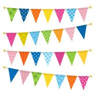 Vector triangle bunting flags N3