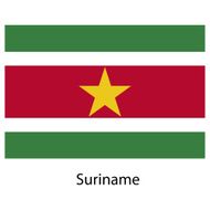 Flag of the country suriname Vector illustration