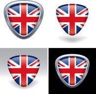 Metallic British (UK) Flag Icons
