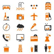 Tourism icon set