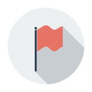 Flag flat single icon