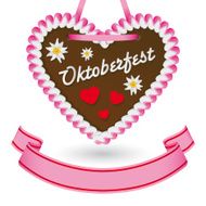 Gingerbread Cookie Heart Vector