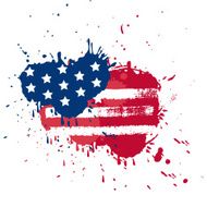 Blot in USA flag colors